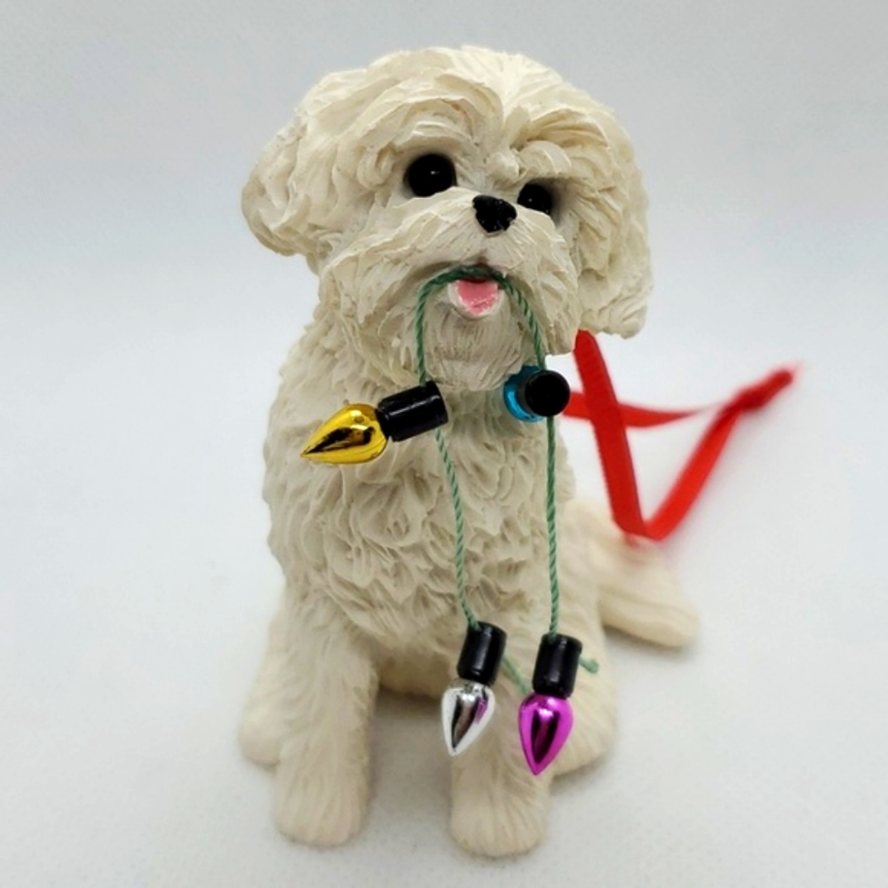 Christmas Tree Hoilday Ornament Bichon Frise Pup